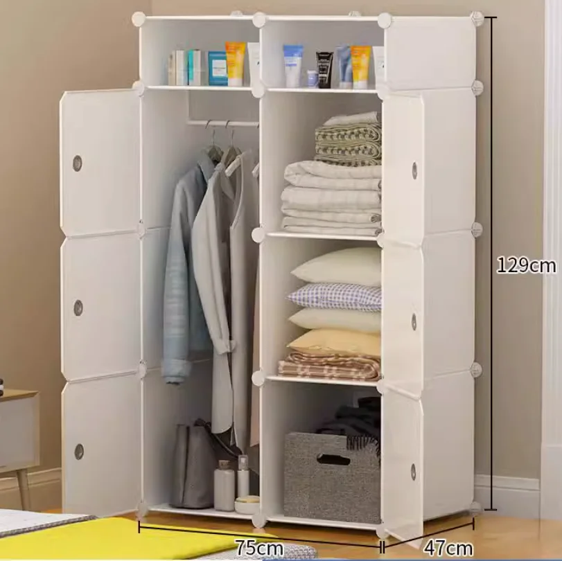 Home Furniture Plastic Cubes Craft Design DIY Cabinets for Sale Bedroom Storage Wardrobe