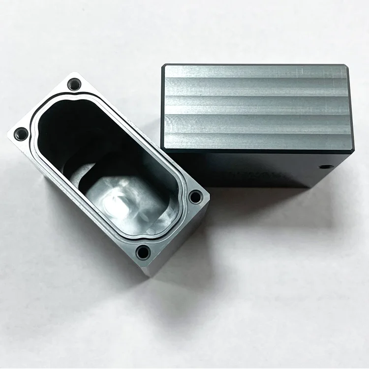 Precision machining grey anodized laser engraved CNC aluminum milling and drilling aluminum sensor box