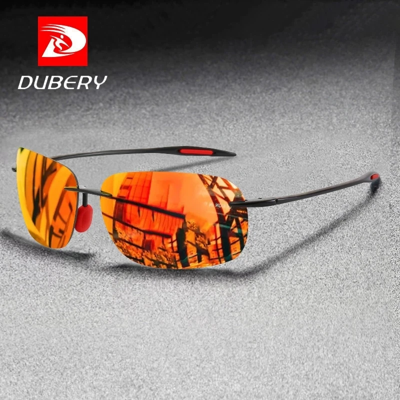 2021 DUBERY Dubery Mens Sport UV400 Sunglasses Wholesale Male Square Mirror Vintage  Frameless Sunglasses D131