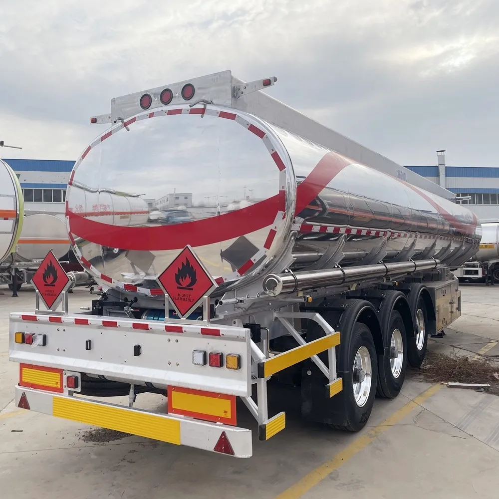 Hot Selling 3 Axles and 4 Axles  35000-60000 Liters Aluminum Alloy Oil Fuel Tanker Semi Trailer for liquid transport