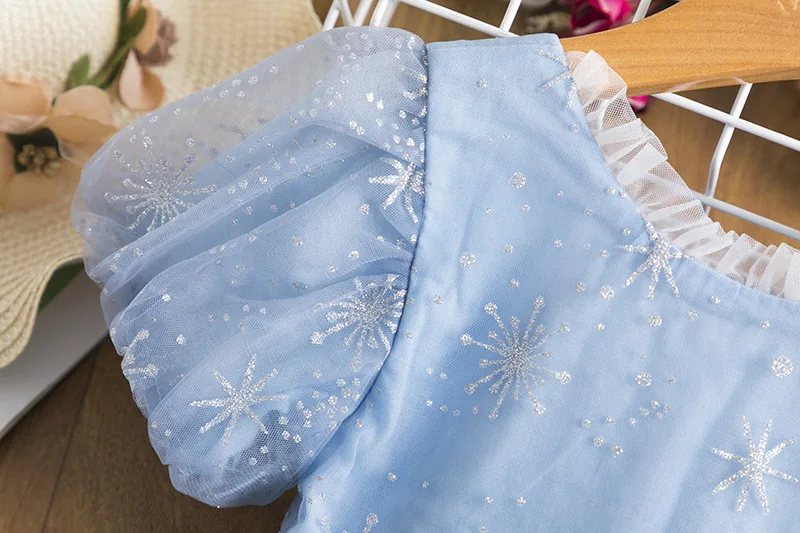 3-8 Years Cute Girl Wedding Princess Dresses Children Sequined Shiny Pageant Party Tutu Birthday Summer Casual Bow Tulle Costume