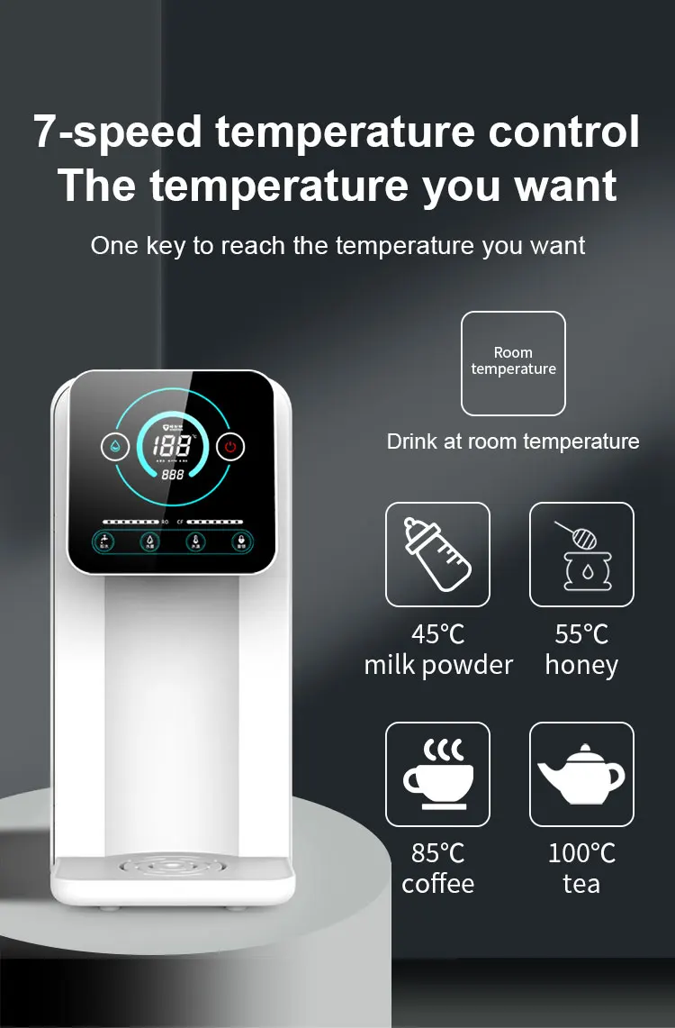ro water purifier dispenser , tabletop hot  water dispenser portable for home