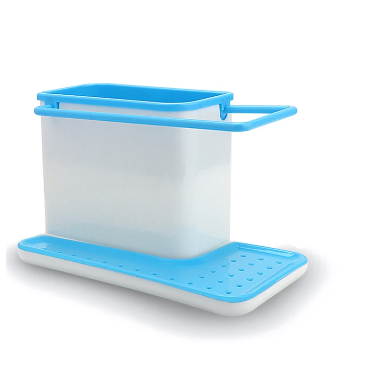 Kitchen Storage Shelf Sponge Holder Draining Sink Box Organizer Draining Rack Dish Storage Rack Stands Tidy Utensils Towel Rack