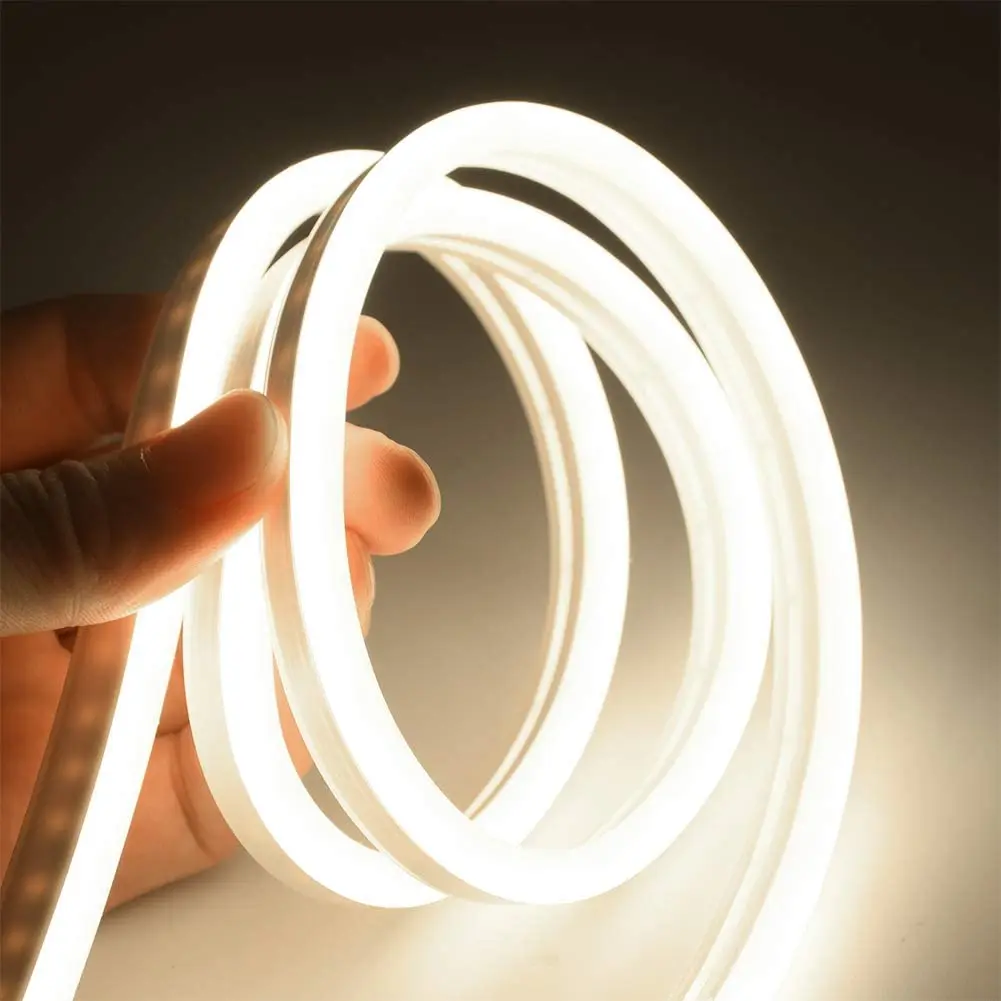 6*12mm White Outdoor LED Flex Neon Decorative Light Strip 2835 12V Neon Flexible Strip Light Landscape Featuring Neon Bulb