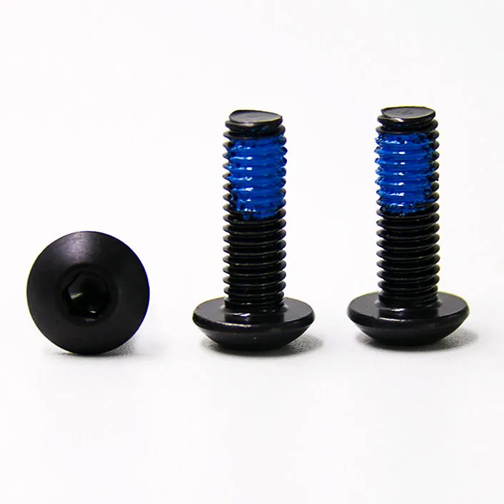 ISO 7380 screws Black oxide m3 m4 m5 m6 m8 stainless steel alloy steel ISO7380 button head screw with nylon patch