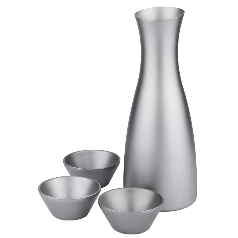 Titanium Japanese Sake bottle 450ml /94.5g Vintage vintage wine set barware set sake wine japanese for drinking