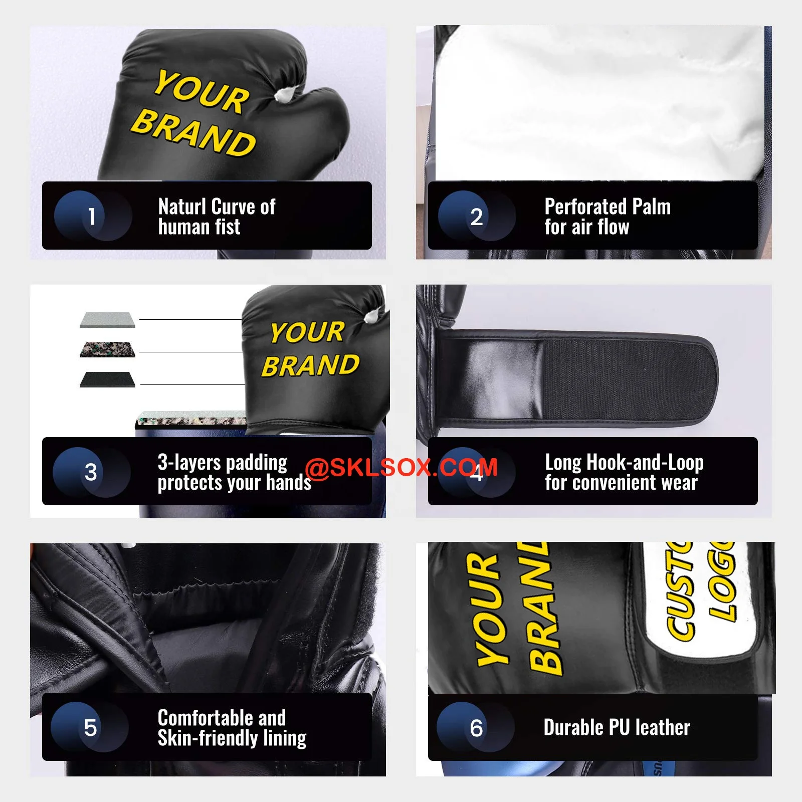 Wholesale Boxing Gloves Wining Boxing Gloves Cheap Custom Logo Pro Professional Leather Unisex Custom Logo Blank Boxing Gloves