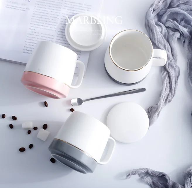 Nordic ins mug matte tea mug office coffee tea couple breakfast drinking cup two-color