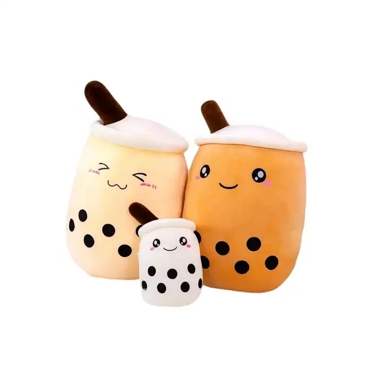 NEW Cartoon Bubble Tea Plush Pillow Plush Boba Tea Cup Toy Figurine tpy Cute Bubble Tea Cup Shaped Pillow