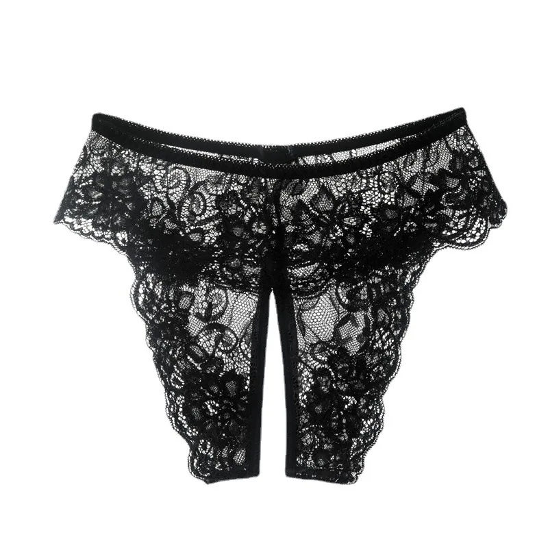 American European Hot Plus Size Factory price sexy womens panties Open crotch white Lace Senior Sexy Lingerie Exotic Underwear%