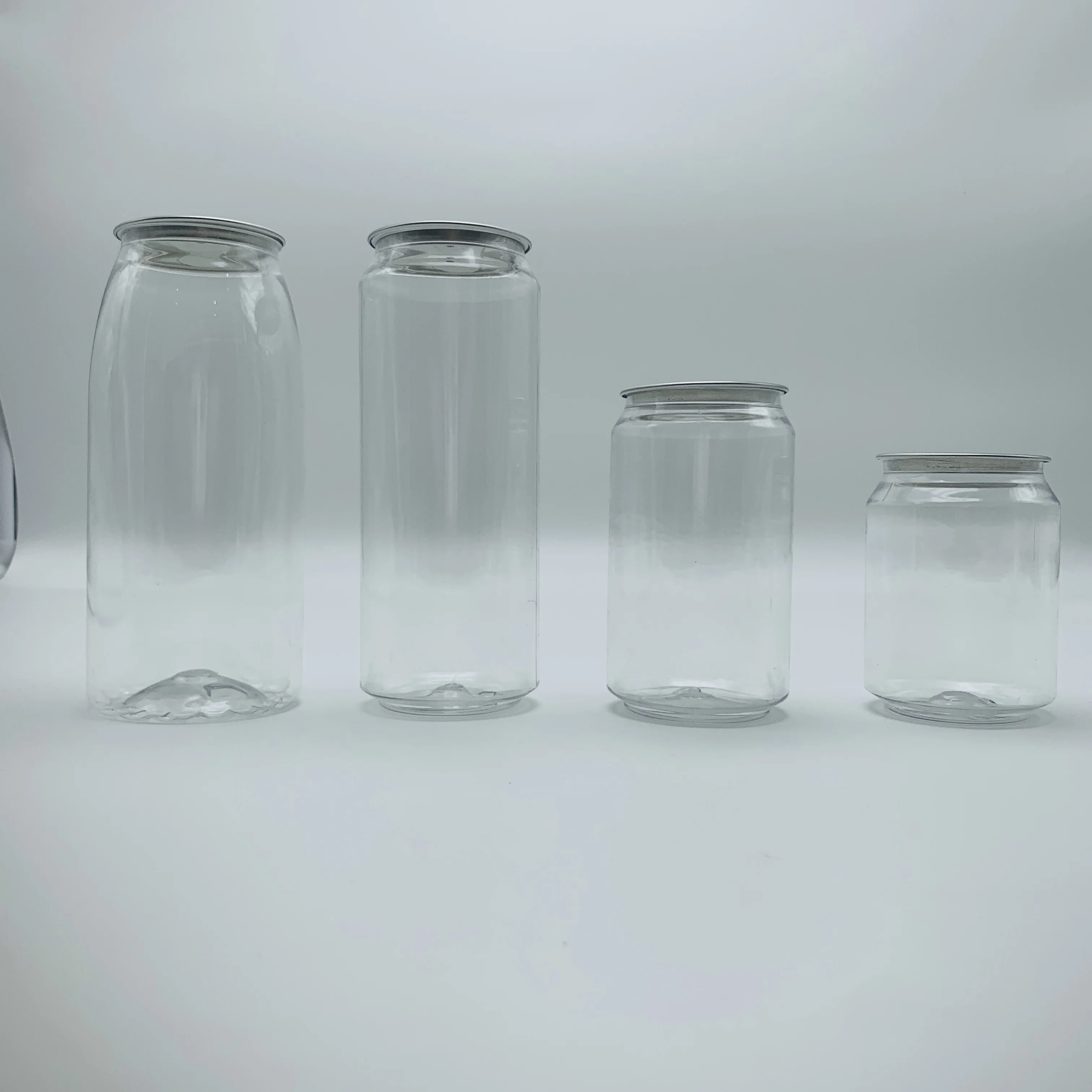 500ml 650ml Plastic Pet Ring Pull Can Plastic Beverage Bottle Package Plastic Pop Can Drink Bottle With Easy Open End