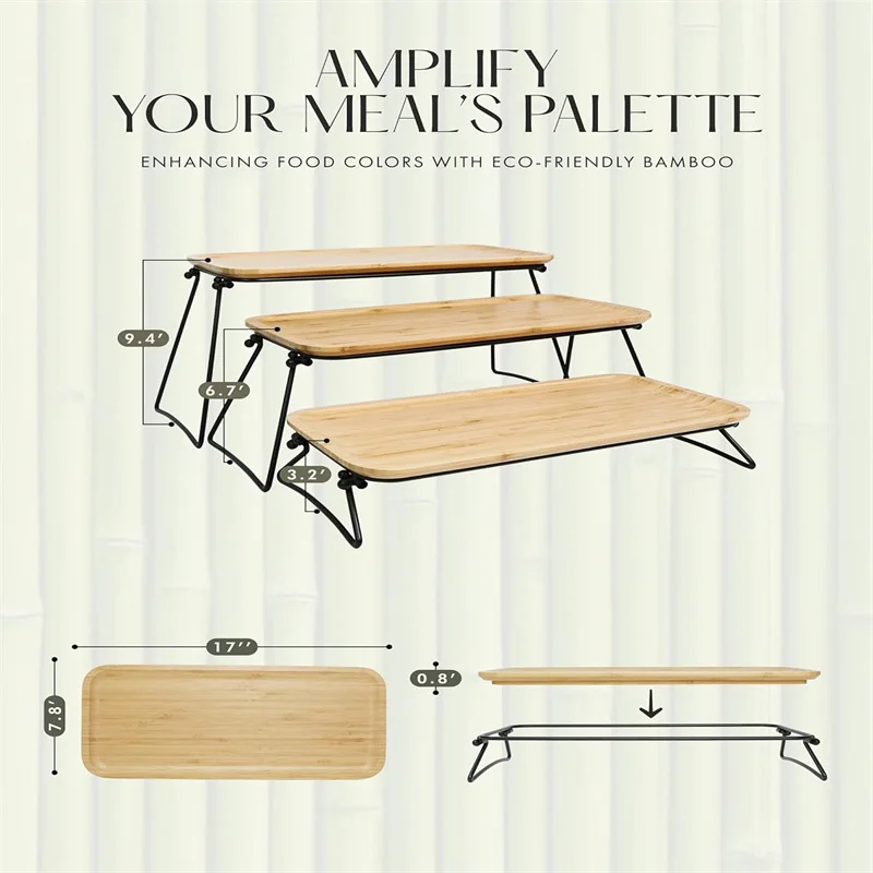 3 Tiered Tray Stand Party Serving Platters and Trays Three Tiered Tray Stand Serving Dishes for Parties