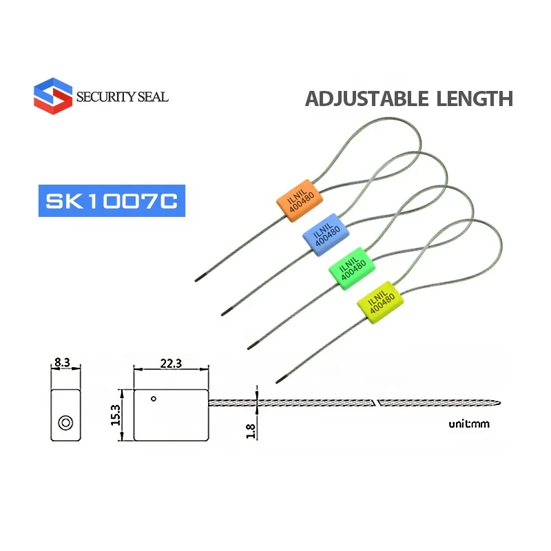 SK1007C Factory direct supply Pull tight cable seal with hot stamp serial number for rail transport