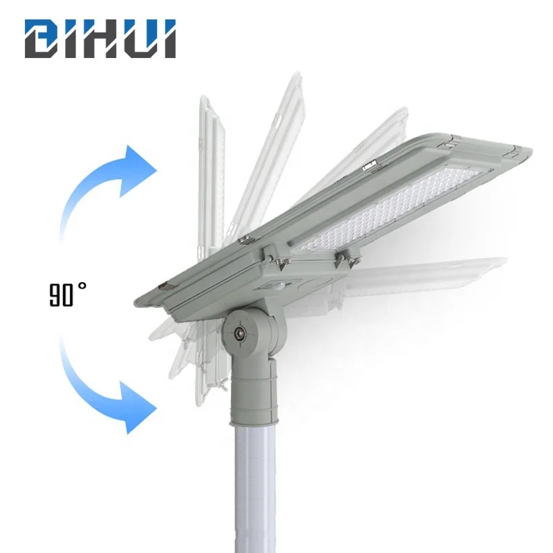 Aluminum Smd Solar Power Integrated Rechargeable Outdoor Adjustable Angle 60w 100w Solar Led Street Lights