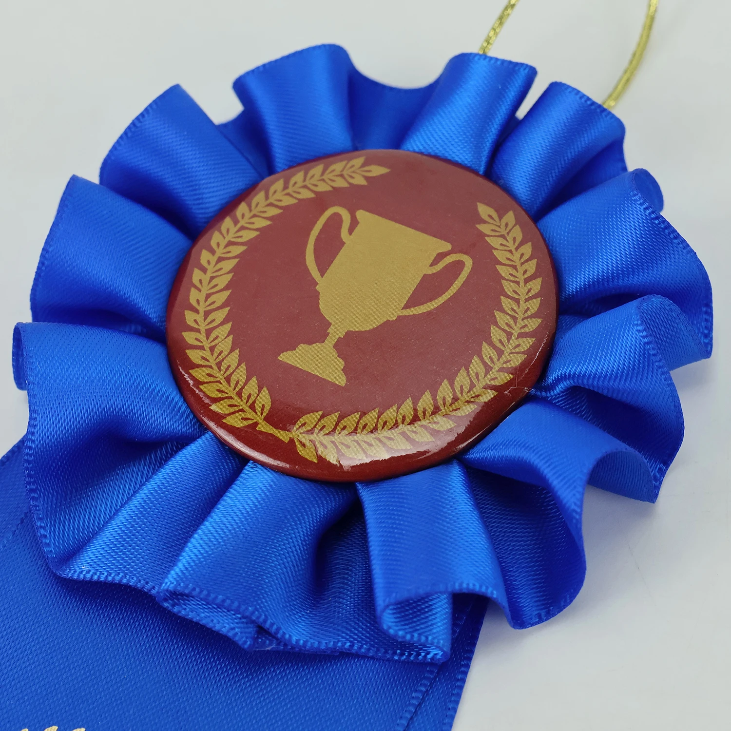 MIDI Custom Design  Gold Foil Assorted Colors Saddle Up Recognition Round Rosette Ribbons Awards for Sport Competition