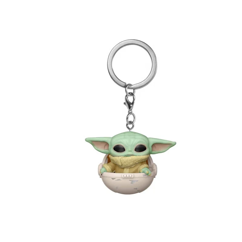 
Verified keychain manufacturer wholesale pvc material cute pendant baby yoda keychain 