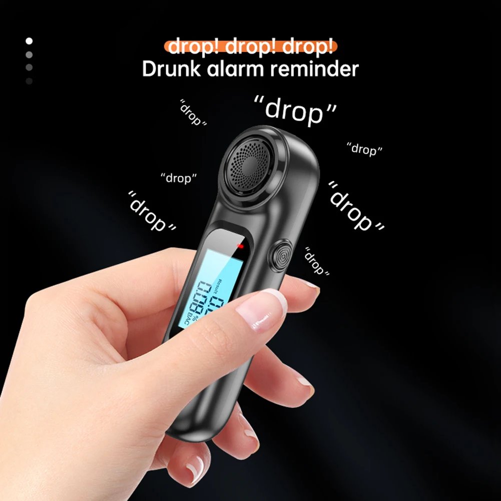 Rechargeable Portable Digital Non-Contact Breathalyzer Air Blowing Detector Alcohol Tester