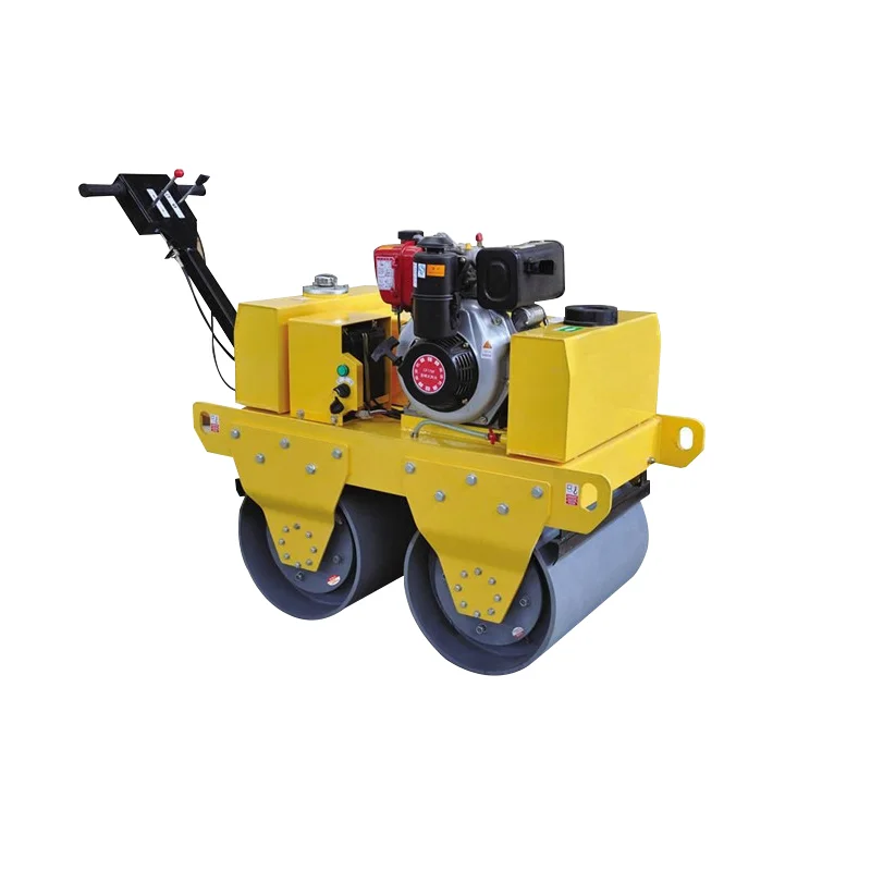 High Performance Portable Mounted Cylinder Double Drum Roadway Baby Ride On Compactor Road Roller Construction Machine For Sale