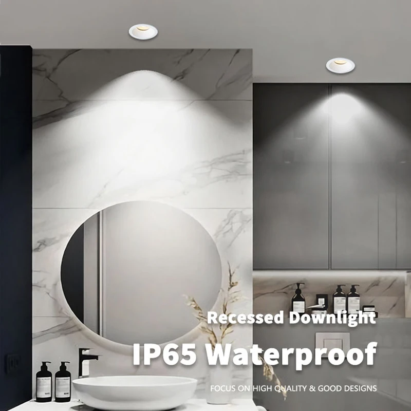 TOSEO Custom Pure aluminum Ceiling Light Recessed Waterproof  led spotlight 5 watts ip65 Downlight