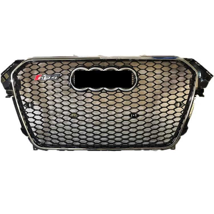 RS4 Front grill for A4 S4 B8.5 glossy black RS4 radiator center honeycomb bummper grill for Audi A4 S42013 2014 2015 2016