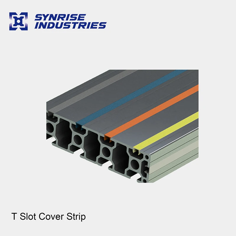 Custom 2020 3030 4040 4545 Series Aluminum Profile Multicolor T Slot Cover Strips
