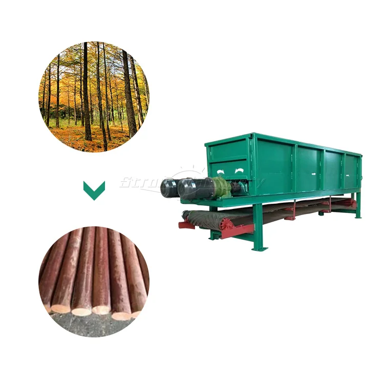 Wood log bark stripping machine of mobile wood debarking log peeling machine