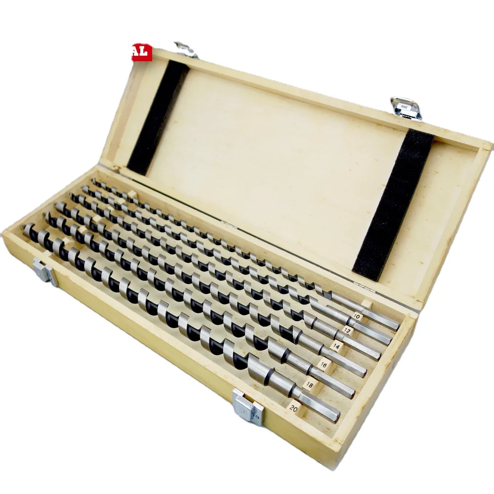 
6 Pieces 460 mm Hex Shank Auger Bits for Woodworking Drilling 