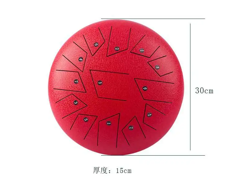 Tongue drum 13 tone 12 inch steel tongue drum color hand disc color tongue drum