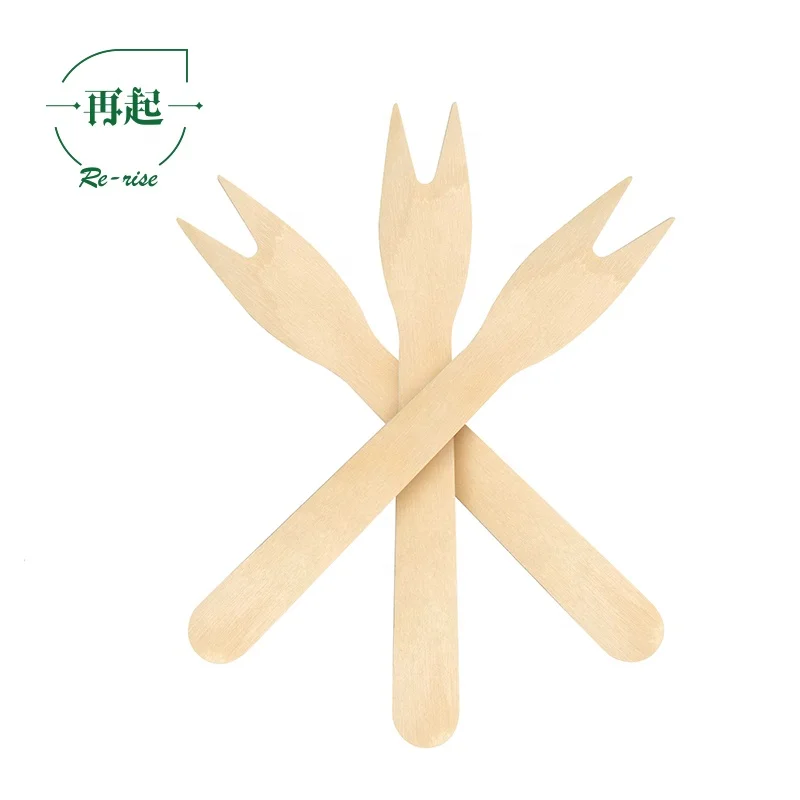 ЭК. Чист. Биоразлагаемые одноразовые деревянные вилки для фруктов, вилки для стружки