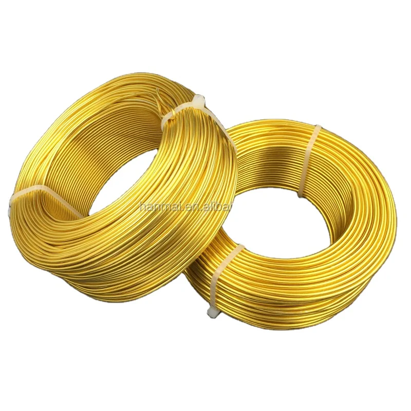 craft wire aluminium wire 1mm 2mm gold plating 0.5kg per pack  Flexible Wire