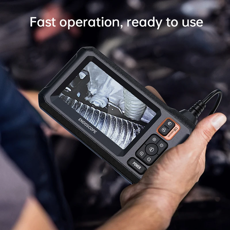 Lancol 4.3inch HD Endoscope with 8mm Single Camera for Narrow Pipe Inspection 5meter for All Cars