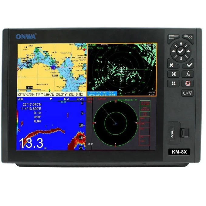 ONWA 12 дюймов KM-12X (новинка) 5-в-1 морские GPS + плоттер АИС класса B Fish Finder морской радар функция