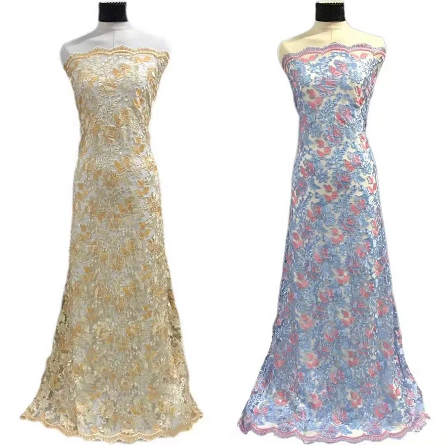 Chantilly Jacquard African Nigerian Border Stretch Voile Elastic Tulle Lace For Lingerie