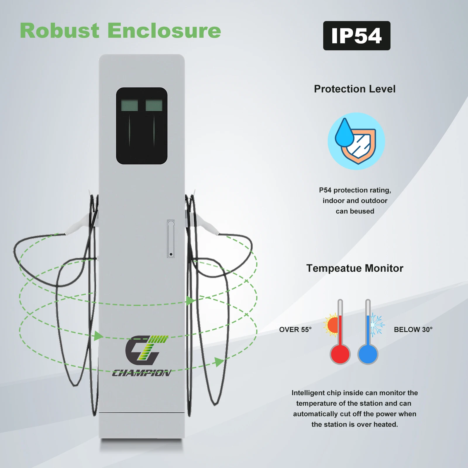 2024 Best Price AC Cabinet Charging Pile Hot-selling Floor-standing EV Charger with CE for Electric Car Charging