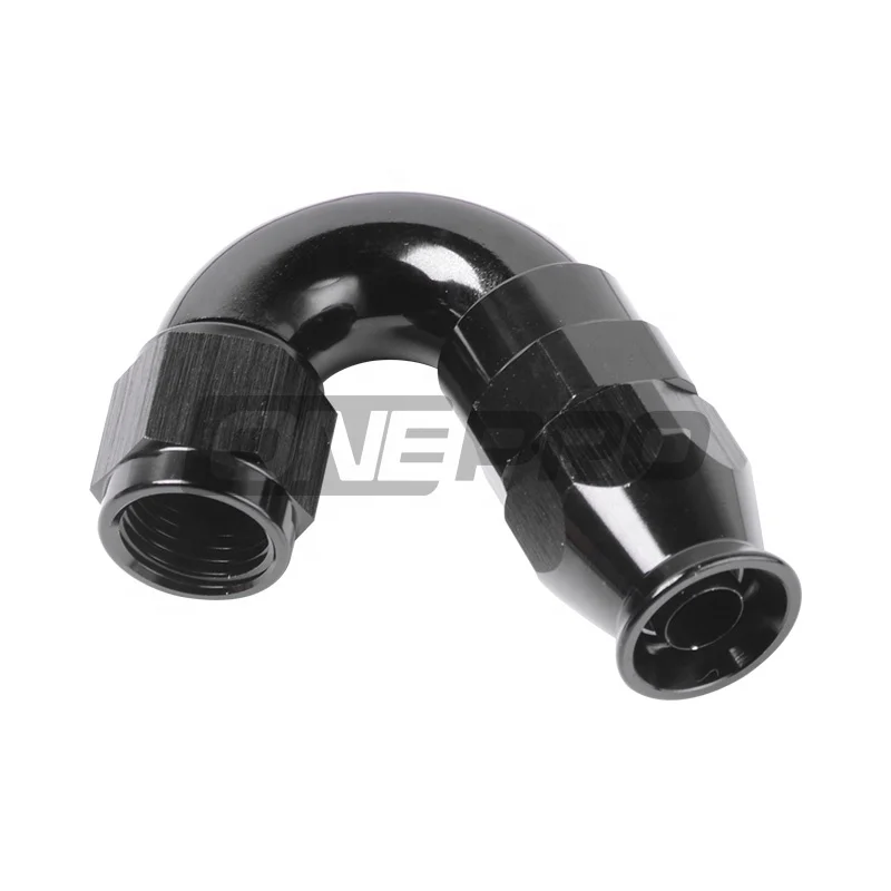 Racing Aluminum 150 Degree Forged Full Flow 4AN 6AN 8AN 10AN -12 AN PTFE Hose Fitting Connector