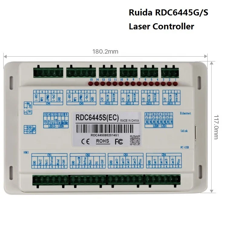 Sunlite Co2 laser machine controlled rdc6442s 6445G 6445S system ruida laser controller