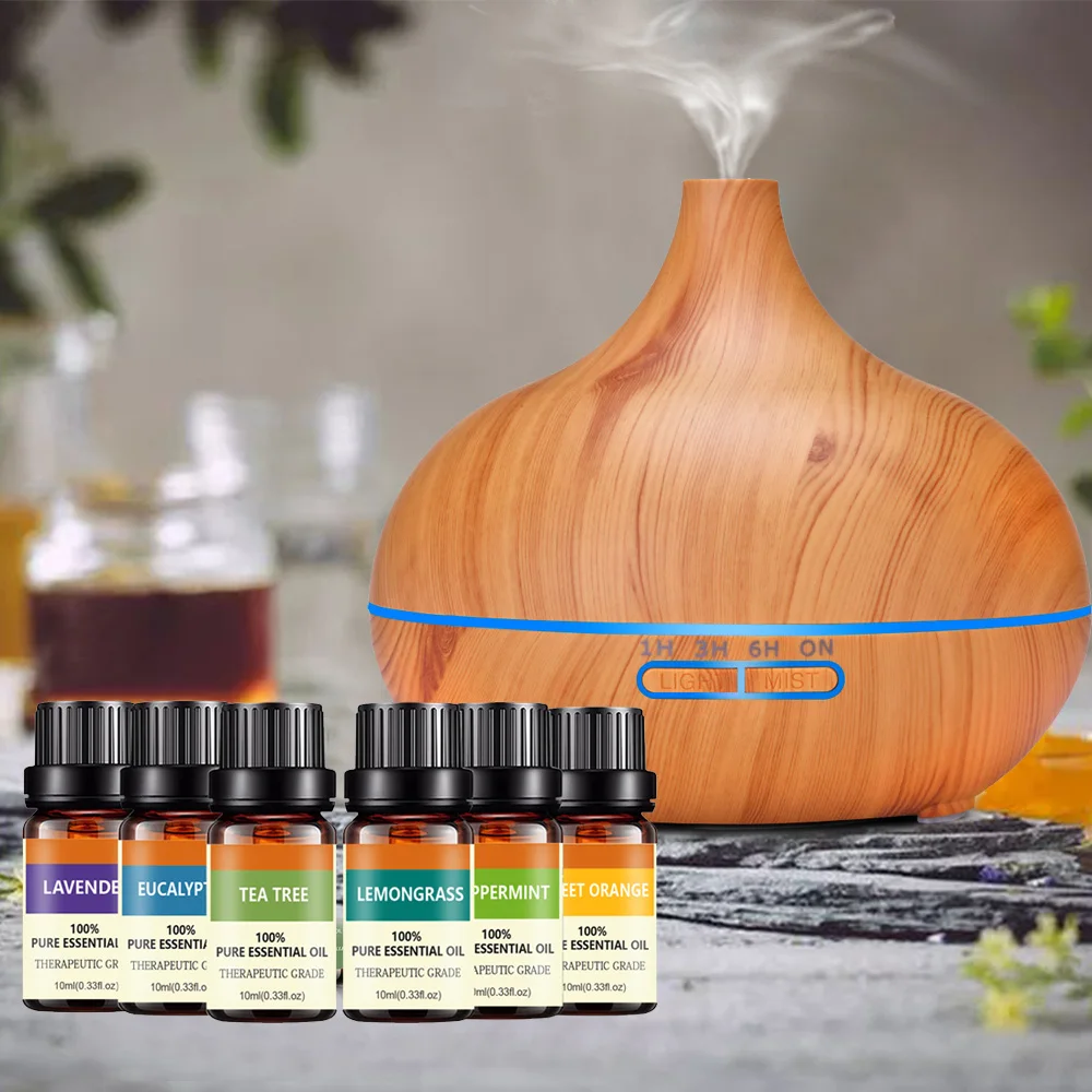 
6 glass drop bottle oil essential set candle aroma diffuser bulk lavender aromatherapy private label 100% pure essential oil new 