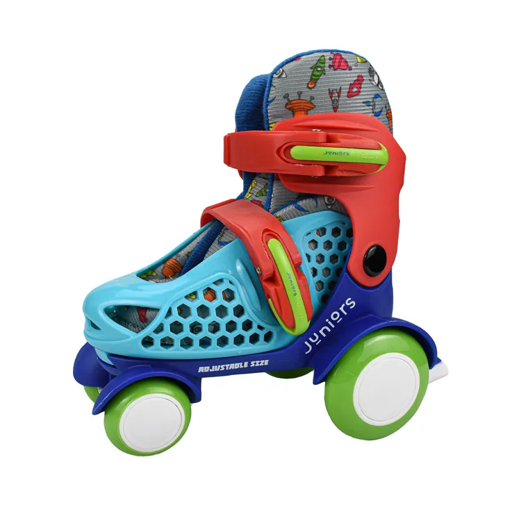 Стильная детская обувь с жесткой загрузки регулируемый Quad и роликовых коньках тормозами для маленьких детей От 3 до 6 лет мальчиков девочек игрушка в