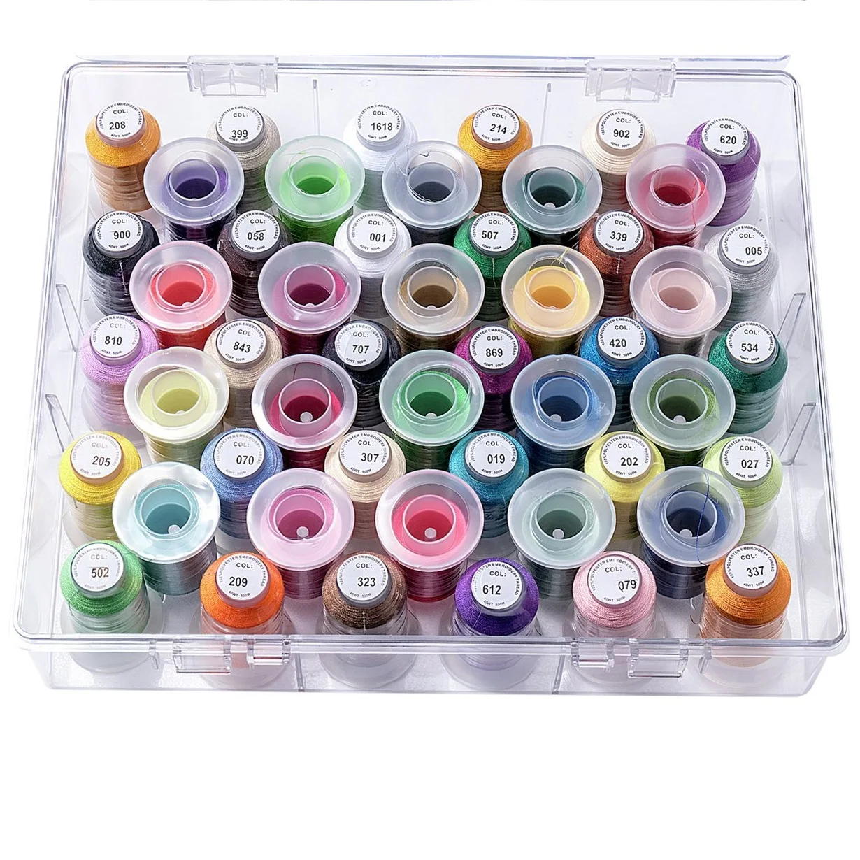 29547 Modern 50 spool thread organizer sewing organizer Injection PP Plastic Multifunctional Storage Box for Sewing and Jewelry