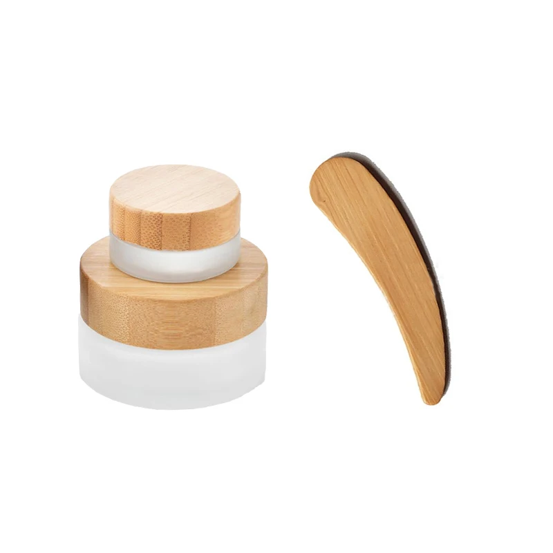 Bamboo Mini Facial Cosmetic Cream Spatula cosmetic packaging custom spatula product double ended