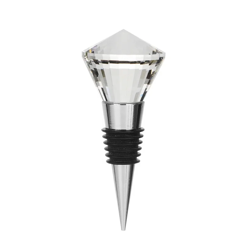 Custom K9  crystal Crystal Wedding Favors Murano Red Wine Bottle Stopper for wedding gift