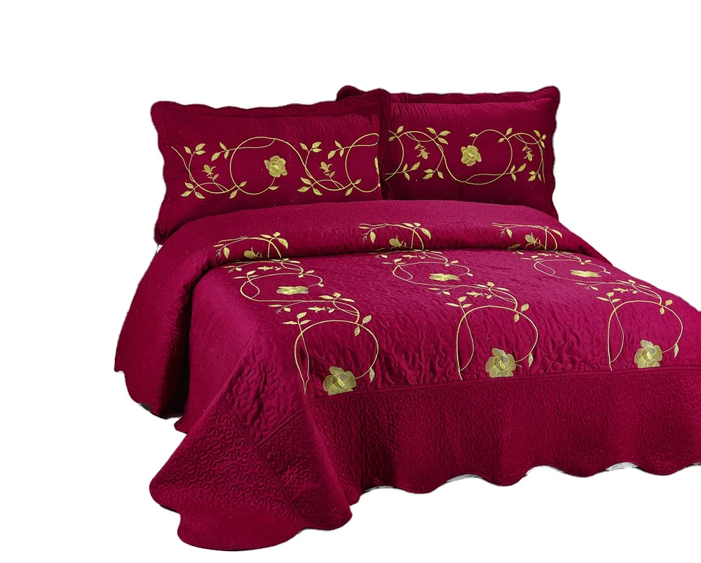 Bedspread Set Quilting Microfiber Factory Direct Bedding Quilts Made In China Coverlet for Bedroom Wholesale Quilt Set