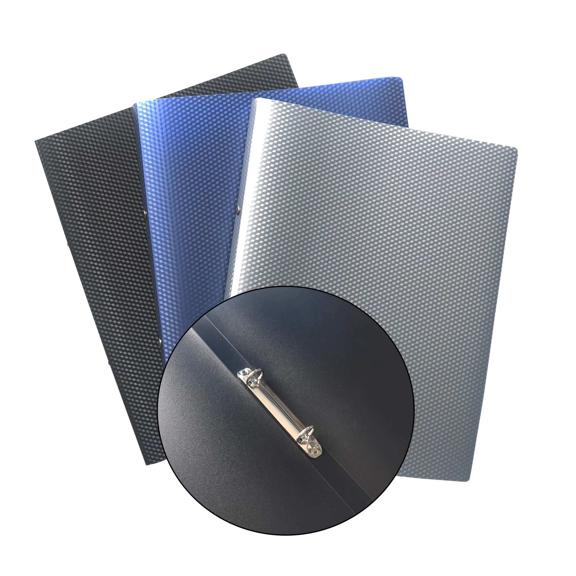 Promotional PP Clear 2 O Ring Binder Document File Folder With Metal Clips For Office and  School Use