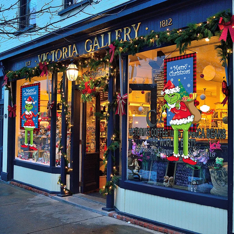 Christmas Decorations Merry Christmas Hanging Banner Doors Windows Walls Outdoor Indoor Xmas Decor For Homes Christmas Flag