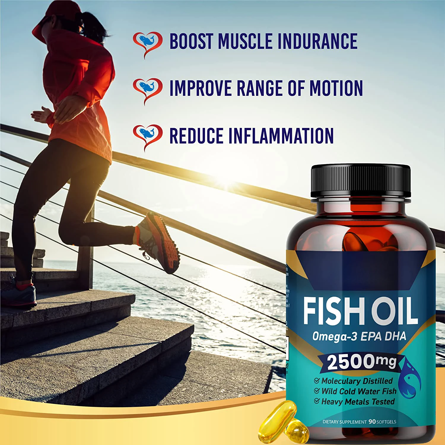 Vegetarian Capsules Spoonful Mini Omega 3 Wild Fish Oil Softgel with Advanced DHA and EPA Omega 3 supplement capsules