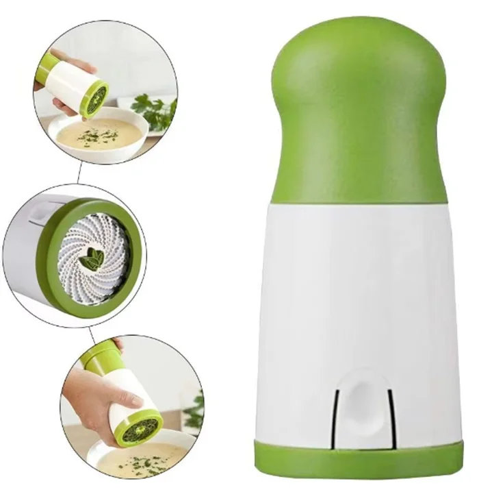 Kitchen Tool Cilantro Cutter Manual Rotation Stainless Steel Blade Parsley Garlic Herb Spice Grinder Mill Machine Spices Cutter