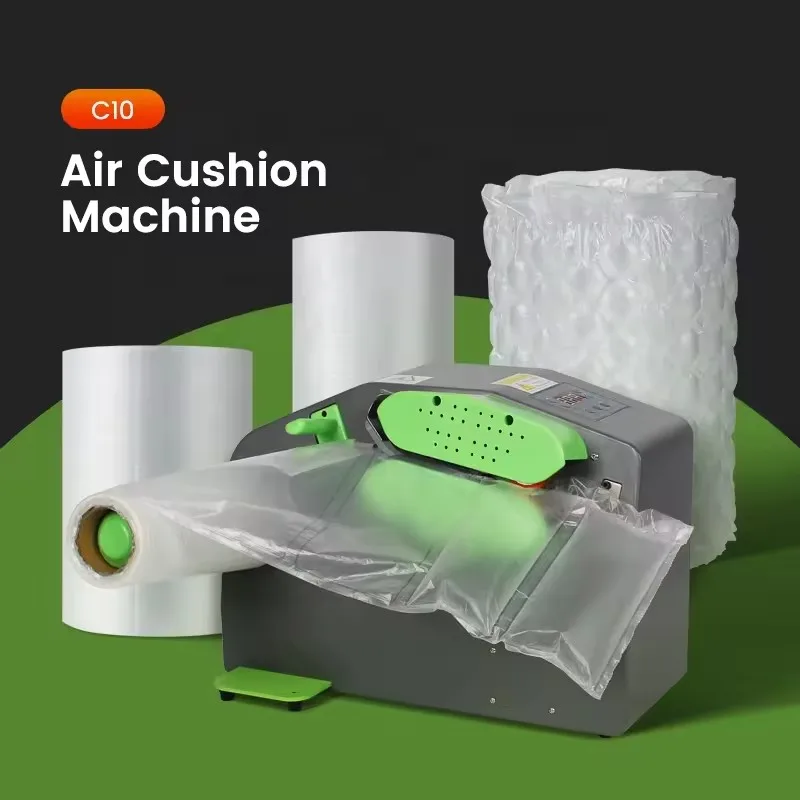 Cushion Wrap Packing Column Bag Filling Air Bubble Packaging Making Machine Air Column Roll Forming Inflator Machine
