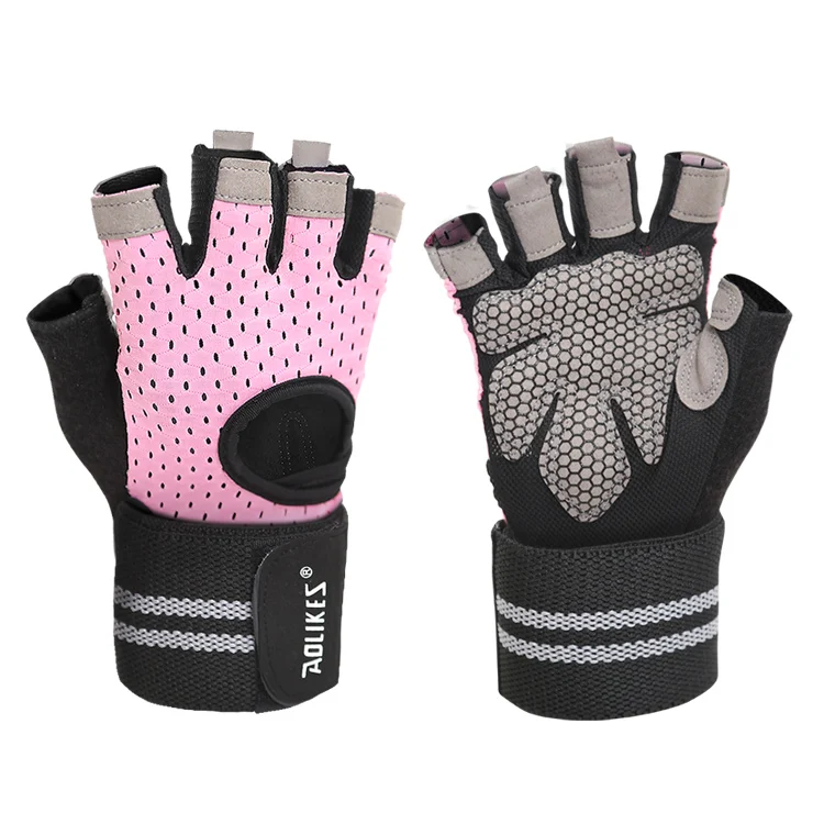 
Aolikes Custom Workout Fitness Wrist Strap Gloves 
