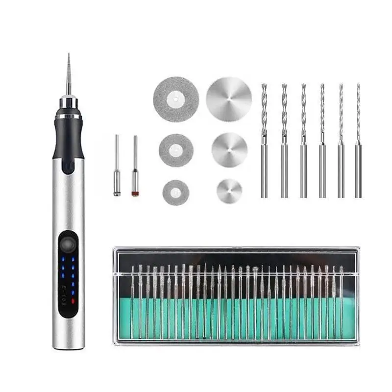 Carving machine small handheld high-speed mini electric grinding machine jade woodworking electric drill tool set