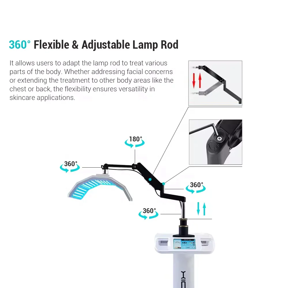 Beauty Salon 7 Color Photon Skin Rejuvenation Facial Beauty Pdt Led Light Therapy Machine